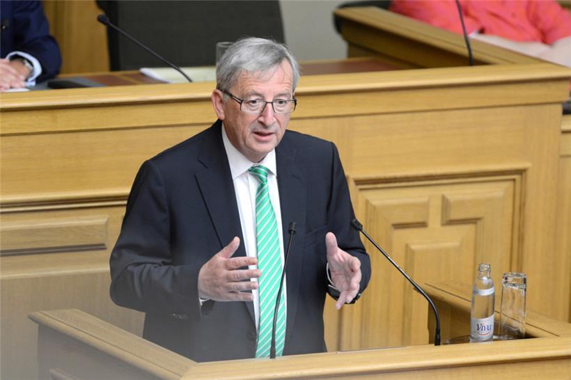 Der damalige Premierminister Jean-Claude Juncker bei seiner Rede am 10. Juli 2013
