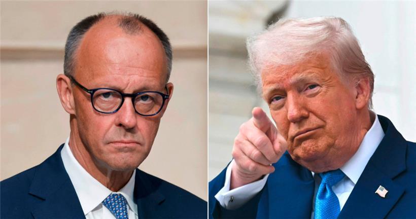 Der deutsche Kanzler Friedrich Merz (l.) wird am Donnerstag Donald Trump im Oval Office treffen
