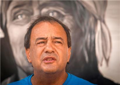Der ehemalige Bürgermeister der kalabrischen Stadt Riace, Domenico Lucano, auf einem Bild aus dem Jahr 2018
