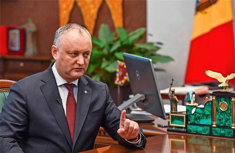Der ehemalige moldawische Präsident Igor Dodon steht auf der Seite Moskaus und wurde mittlerweile wegen Korruption angeklagt
