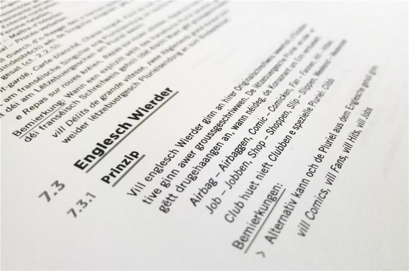 Der englischen Sprache ist ein ganzes Kapitel gewidmet