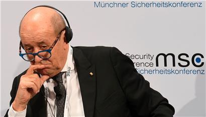Der französische Außenminister Jean-Yves Le Drian bei der Münchener Sicherheitskonferenz
