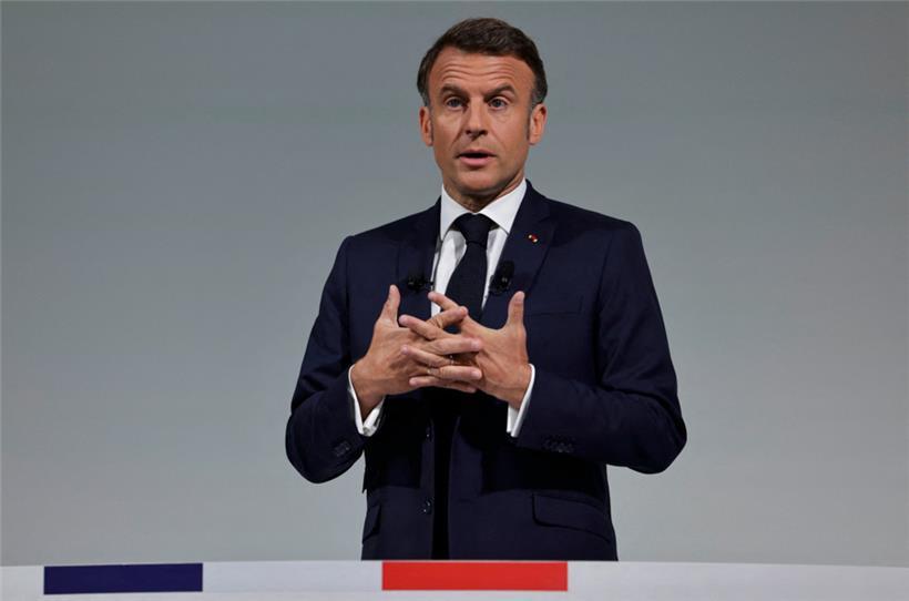 Der französische Präsident Emmanuel Macron erklärte am Mittwoch seinen Schritt, Neuwahlen auszurufen

