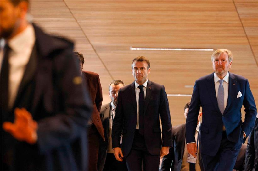 Der französische Präsident bei seinem Staatsbesuch in den Niederlanden
