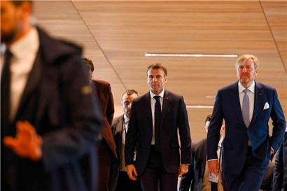 Der französische Präsident bei seinem Staatsbesuch in den Niederlanden
