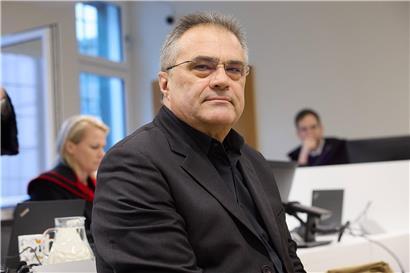 Egisto Ott, ehemaliger Chefinspektor des österreichischen Verfassungsschutzes, im Prozess am Landesgericht Wien