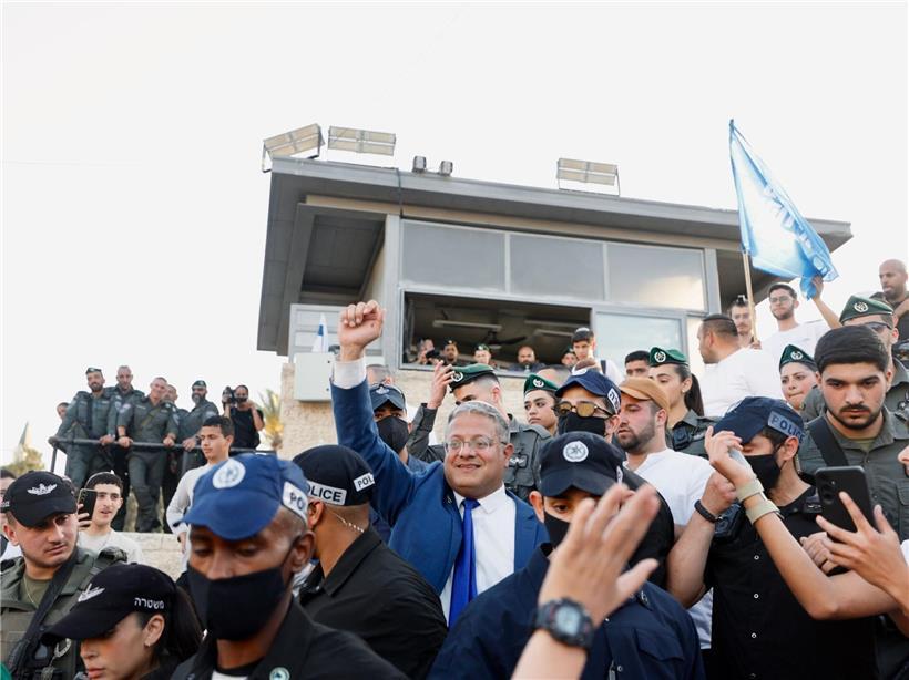 Itamar Ben-Gvir, israelischer Minister für nationale Sicherheit, spricht bei Marsch in der Jerusalemer Altstadt