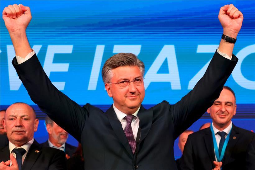 Der kroatische Premierminister Andrej Plenkovic geht mit seiner konservativen HDZ trotz Verlusten wieder als Sieger aus den Parlamentswahlen hervor
