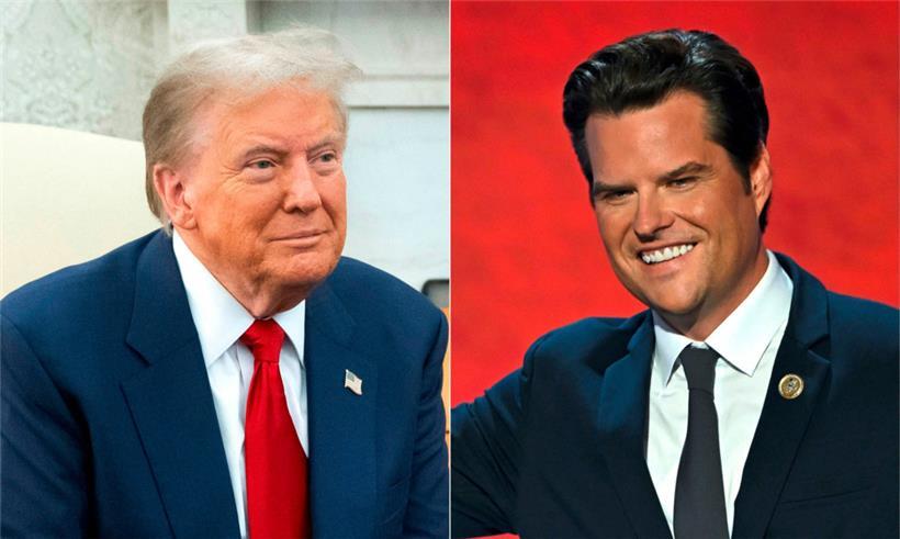 Der künftige US-Justizminister Matt Gaetz (r.) dürfte Trumps Racheengel werden und jeden missliebigen Oppositionellen vor Gericht zerren sowie als Aufgabe haben, die Unabhängigkeit der Justiz im Land zu beschränken
