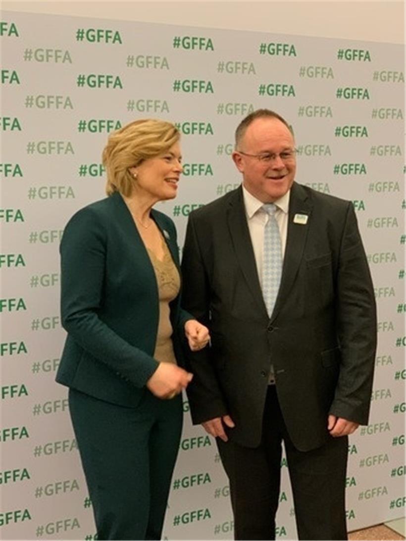 Der luxemburgische Agrarminister Romain Schneider mit seiner deutschen Amtskollegin Julia Klöckner
