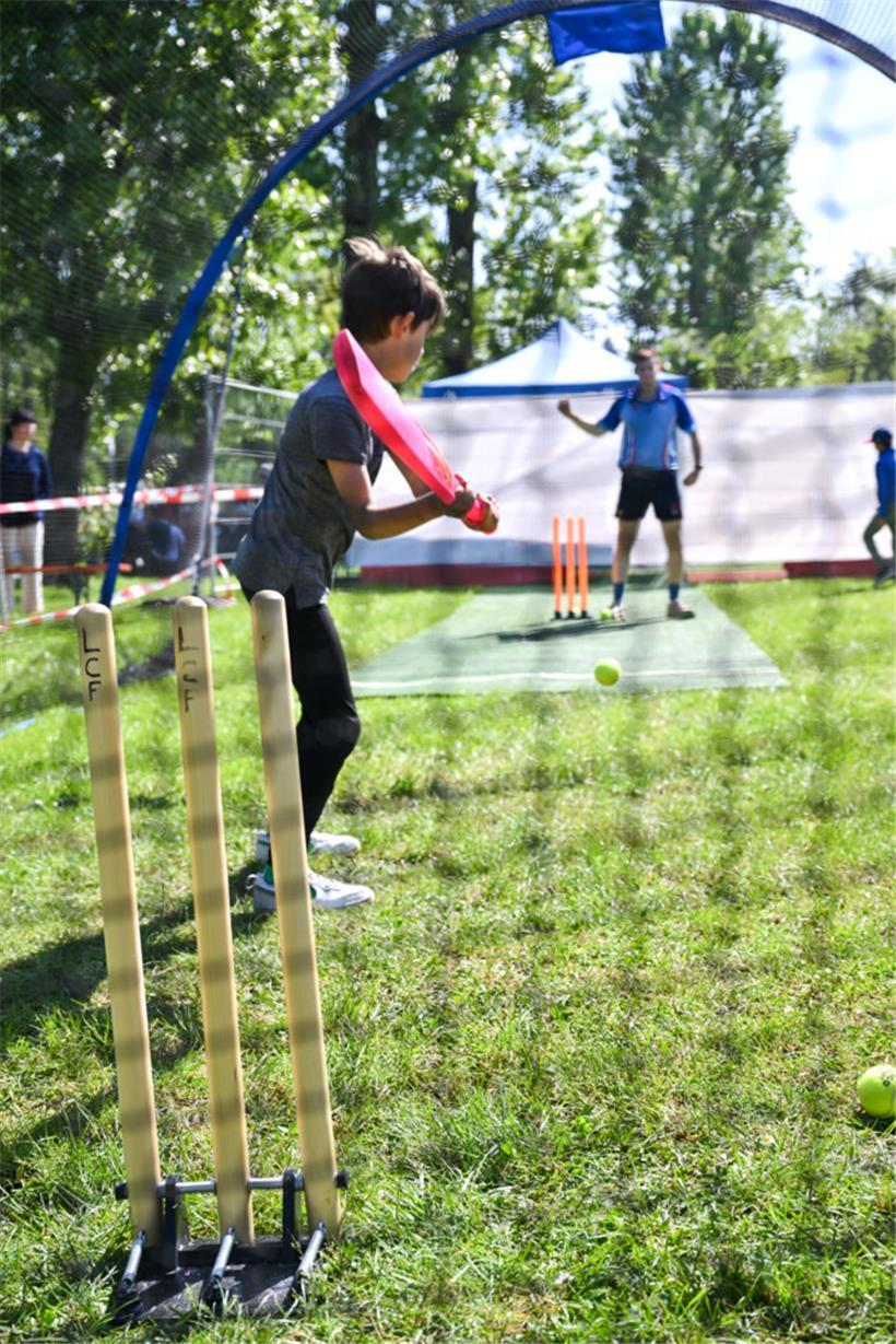 Der nationale Cricketverband war mit seinem Atelier präsent