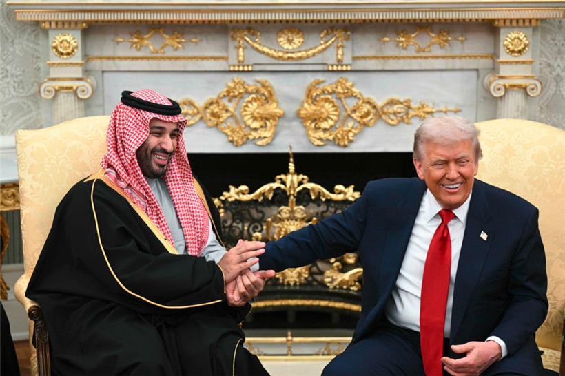 Der saudi-arabische Kronprinz Mohammed bin Salman, der laut einem US-Geheimdienstbericht einen Mord an einem Journalisten gebilligt hat, und der verurteilte Straftäter Donald Trump verstehen sich prächtig 
