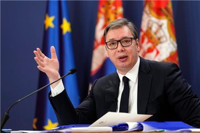 Der serbische Präsident Aleksander Vucic führt seine europäischen Partner immer wieder vor
