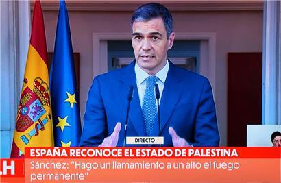 Der spanische Regierungschef Pedro Sánchez wandte sich mit einer Ansprache an die Bevölkerung
