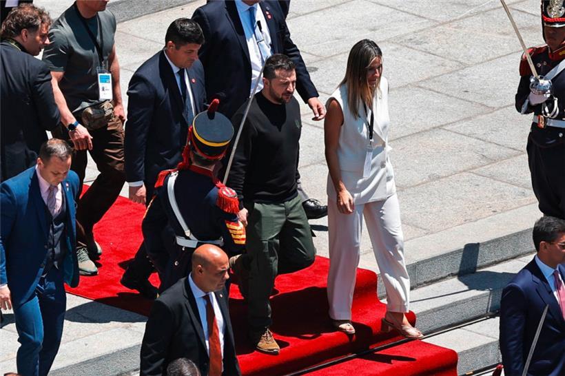 Der ukrainische Präsident Wolodymyr Selenskyj bei der Zeremonie in Buenos Aires
