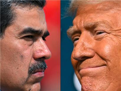 Der venezolanische Präsident Nicolas Maduro (links) und US-Präsident Donald Trump (rechts)
