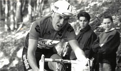 Der vor kurzem leider verstorbene Claude Michely, Cyclo-Cross-WM-Dritter 1985, in Aktion
