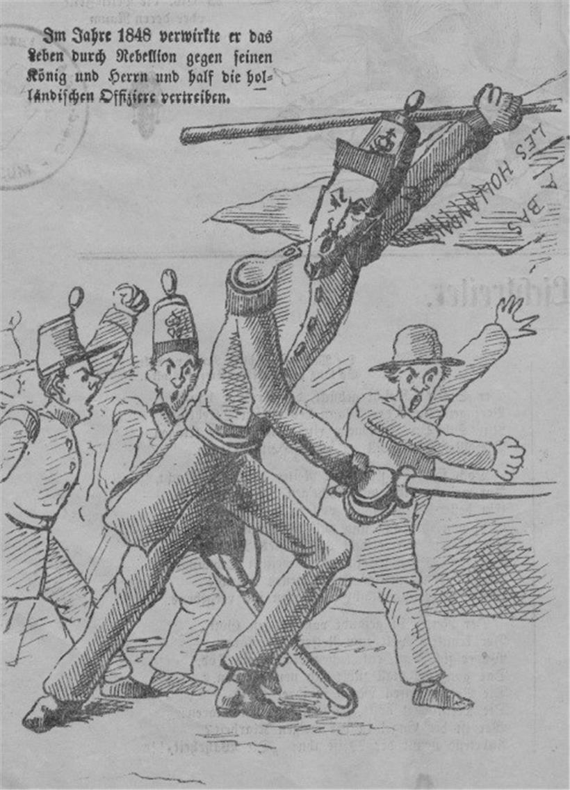 Dessin extrait d’une double page publiée dans „D’Wäschfra“ le 2 octobre 1869
