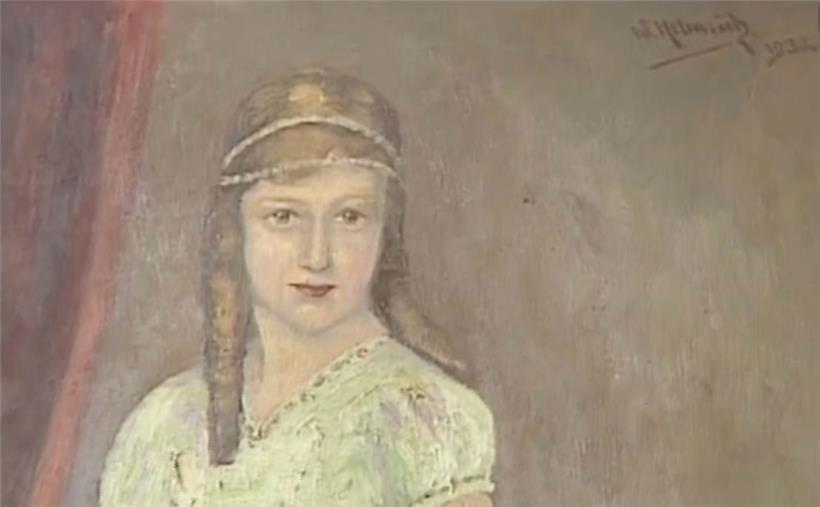 Détail du portrait de Lily Gelber par Walter Helmrich de 1932 (USC Shoah Foundation, témoignage de Lily Friedrich née Gelber recueilli le 9 mai 1996, n°15125, segment 134, 12’22)
