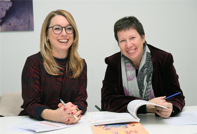 Diane Marx (l.) und Francine Vanolst vom Bildungsministerium
