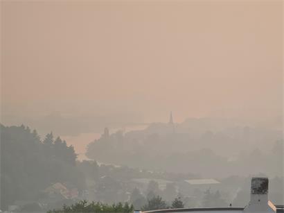 Dichte Rauchschwaden ziehen am Samstagnachmittag über Trier
