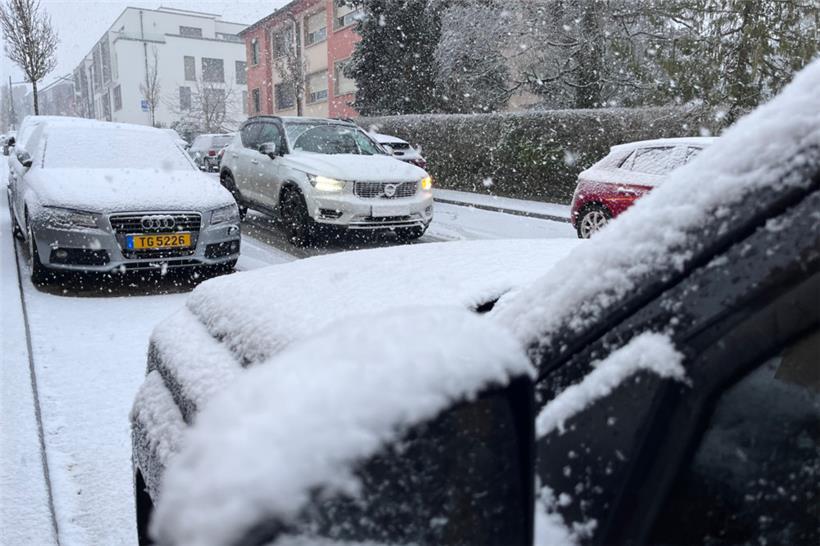 Dichtes Schneetreiben