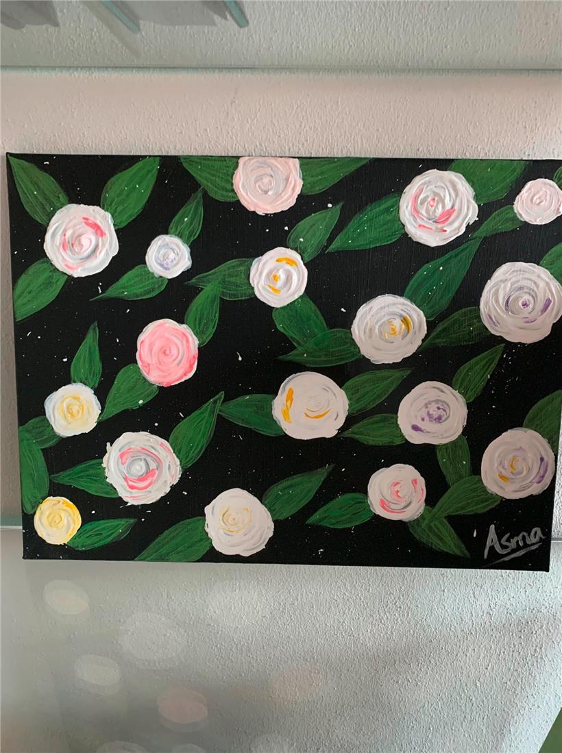 Die 14-Jährige hat Jean Asselborn auch ein Bild gemalt
