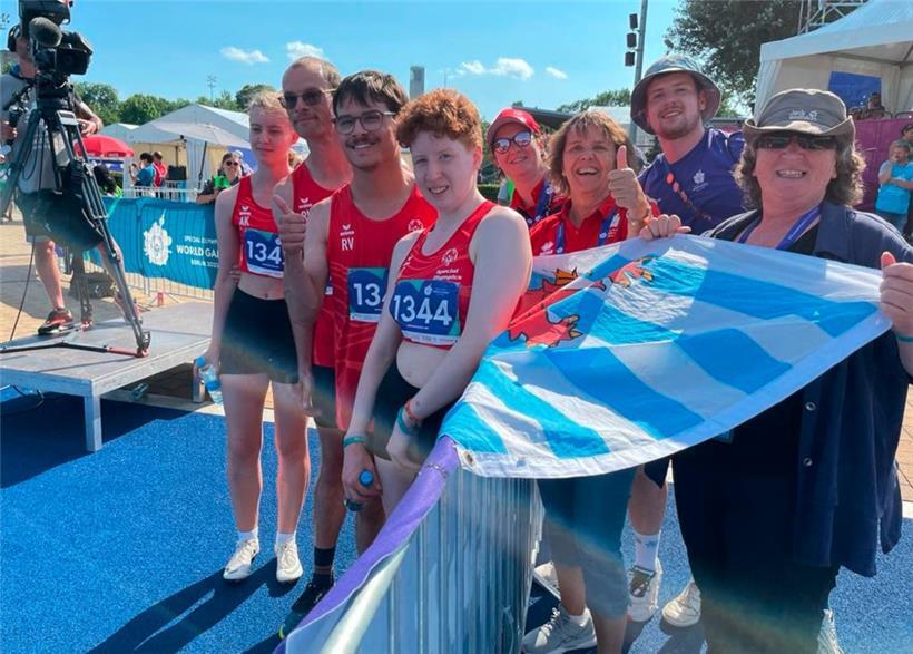 Die 4×100-Meter-Staffel sicherte sich die Bronzemedaille
