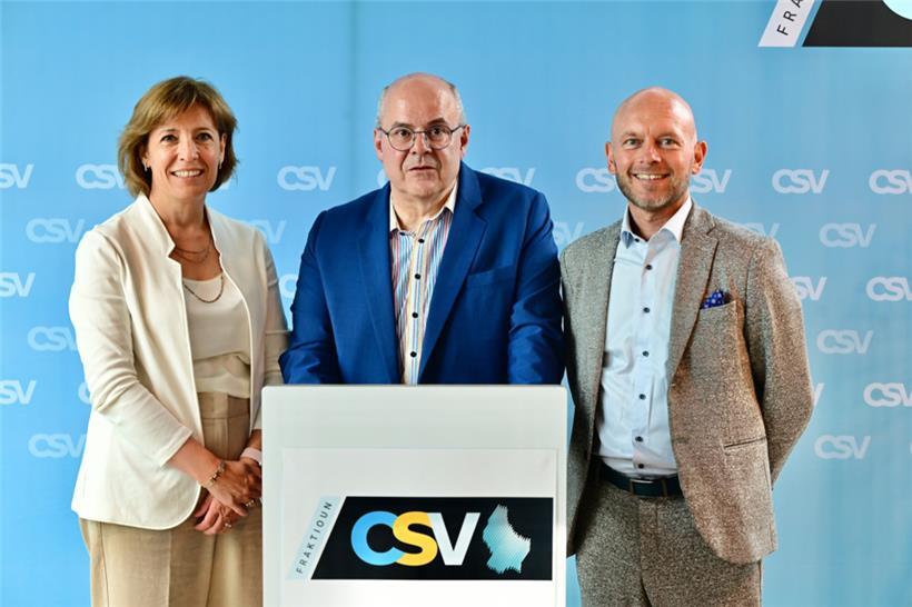 Die Abgeordneten Diane Adehm, Marc Spautz, Max Hengel
