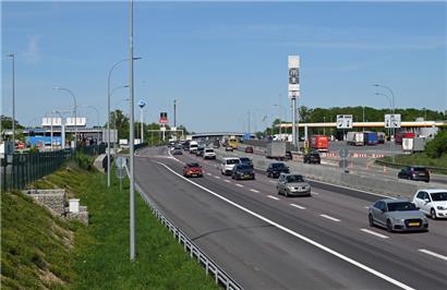 Die Aire de Berchem ist während der Sperrung am Wochenende nicht erreichbar
