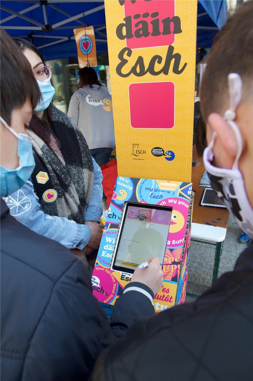 Die Aktion begann am Wochenende mit einem Stand in der Alzettestraße 
