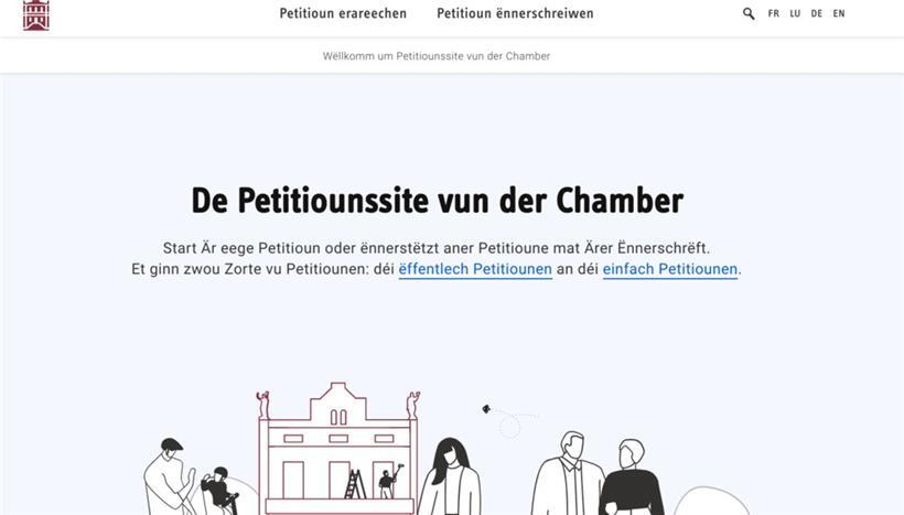 Die Anfang 2021 eingeführte neue Homepage trägt zur Erfolgsgeschichte der Petitionen bei
