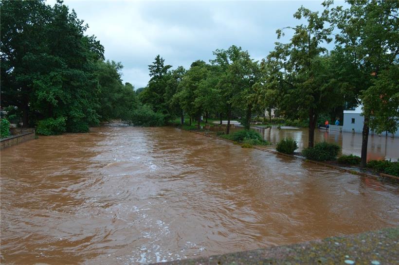 Die Attert sorgte erneut für Überschwemmungen im Kern der Ortschaft Bissen