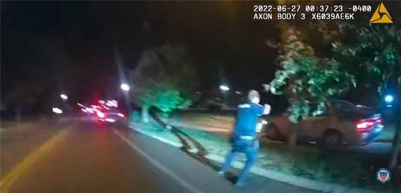 Die Aufnahmen stammen von einer Bodycam eines beteiligten Polizisten
