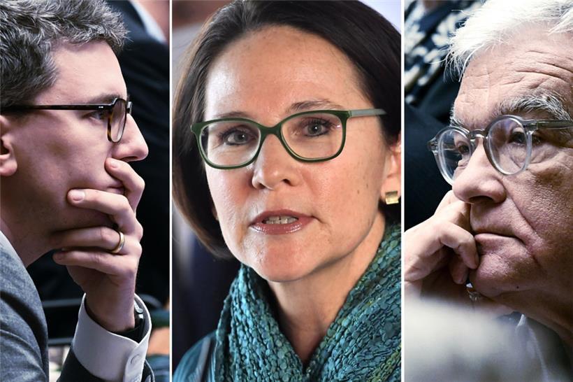 Die Ausführungen von Yuriko Backes (Mitte) und Sam Tanson zu den Sanktionen gegen Russland haben weder Sven Clement (Piraten, links) noch Laurent Mosar (CSV, rechts) völlig zufriedengestellt
