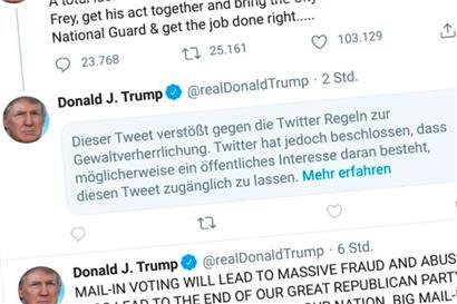 Die Aussagen des US-Präsidenten sind unzumutbar, findet Twitter – und sperrt einen der mächtigsten Menschen der Welt

