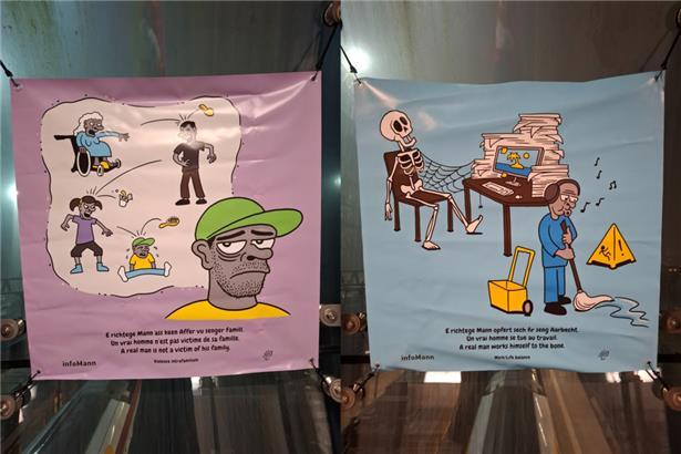 Die Ausstellung „Real Men“ von der „infoMann ASBL“ war vor wenigen Jahren auf der „Passerelle“ am hauptstädtischen Bahnhof zu sehen und erst vor Kurzem im Rainbow Center. Sie thematisiert männliche Gesellschaftsnormen und Rollenbilder.
