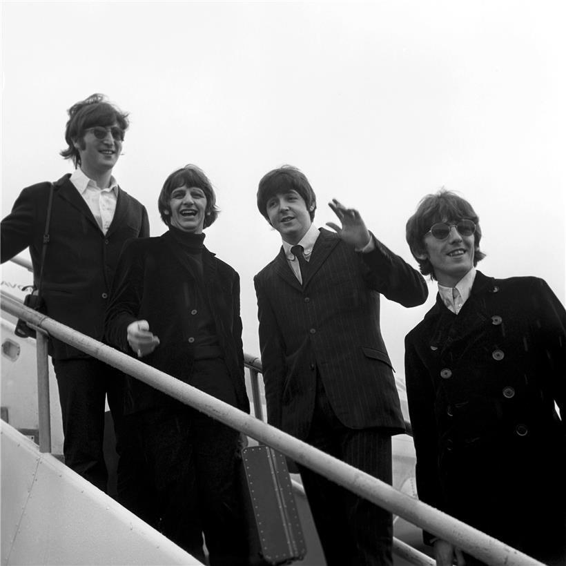 Die Beatles-Musiker John Lennon, Ringo Starr, Paul McCartney und George Harrison...