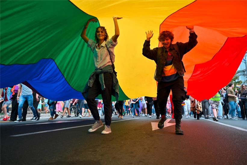 Die Belgrader Pride im September 2021: Die für dieses Jahr in der serbischen Hauptstadt Belgrad geplante EuroPride fiel auch Protesten von rechts zum Opfer
