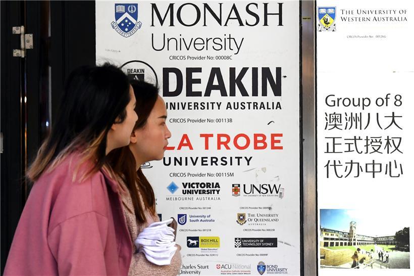 Die Beziehungen Australiens zu seinem größten Handelspartner China sind angeschlagen, weshalb beispielsweise Peking seinen Studenten davon abrät, an australischen Universitäten zu studieren
