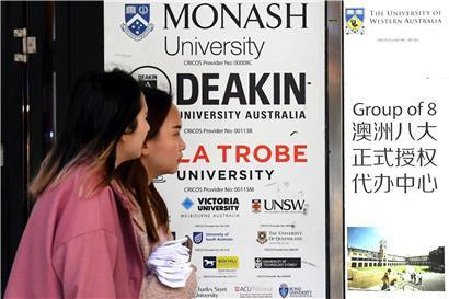 Die Beziehungen Australiens zu seinem größten Handelspartner China sind angeschlagen, weshalb beispielsweise Peking seinen Studenten davon abrät, an australischen Universitäten zu studieren
