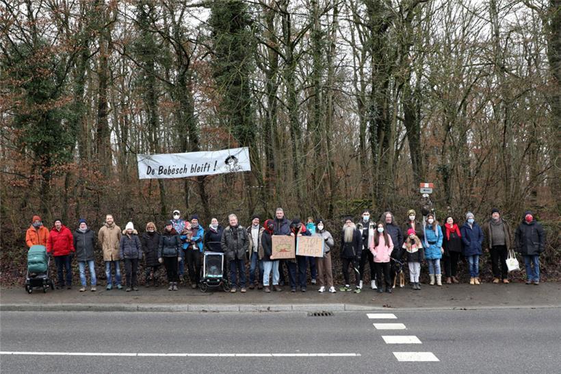 Die „Biergerinitiativ Gemeng Suessem“ protestierte mehrmals gegen das Abholzen im „Bobësch“
