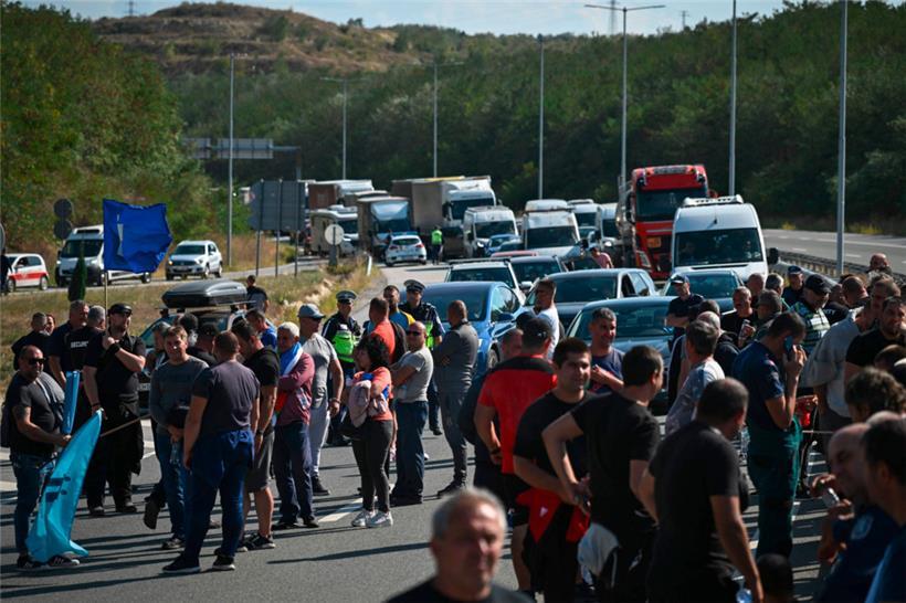 Die Blockade der „Struma“-Autobahn Richtung Griechenland wurde mittlerweile geräumt
