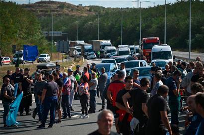 Die Blockade der „Struma“-Autobahn Richtung Griechenland wurde mittlerweile geräumt
