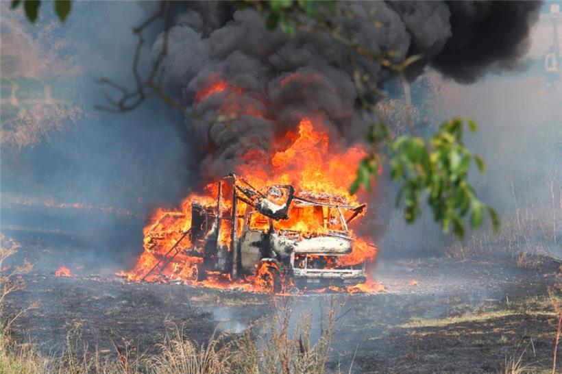 Die Brandursache war am Sonntag noch nicht geklärt
