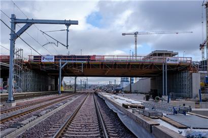 Die CFL werkelt am Bahnhof Howald fleißig weiter
