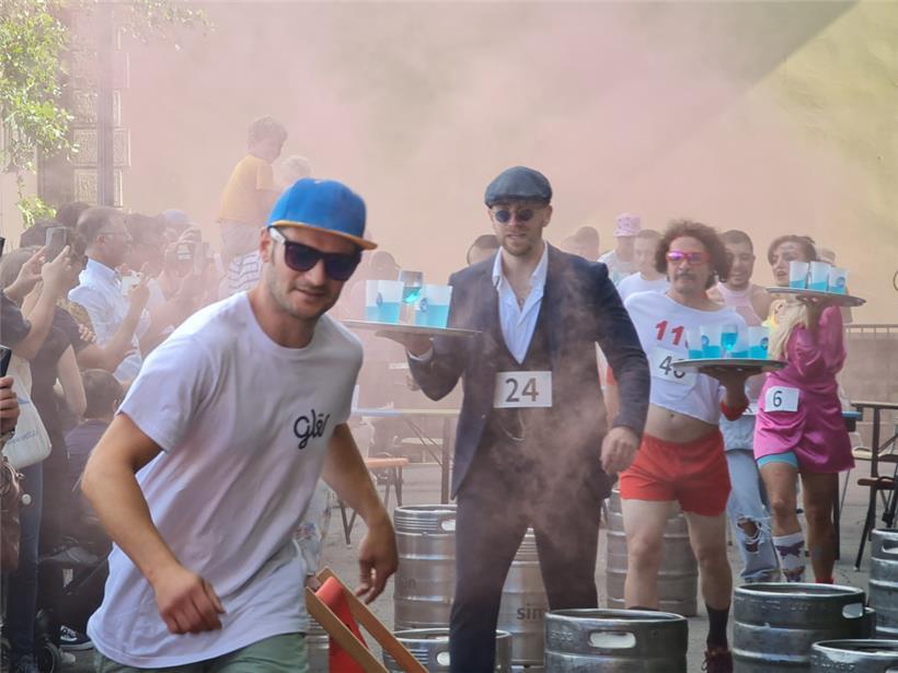 Die „Course de côte“ verlangte den Kellnerinnen und Kellnern alles ab
