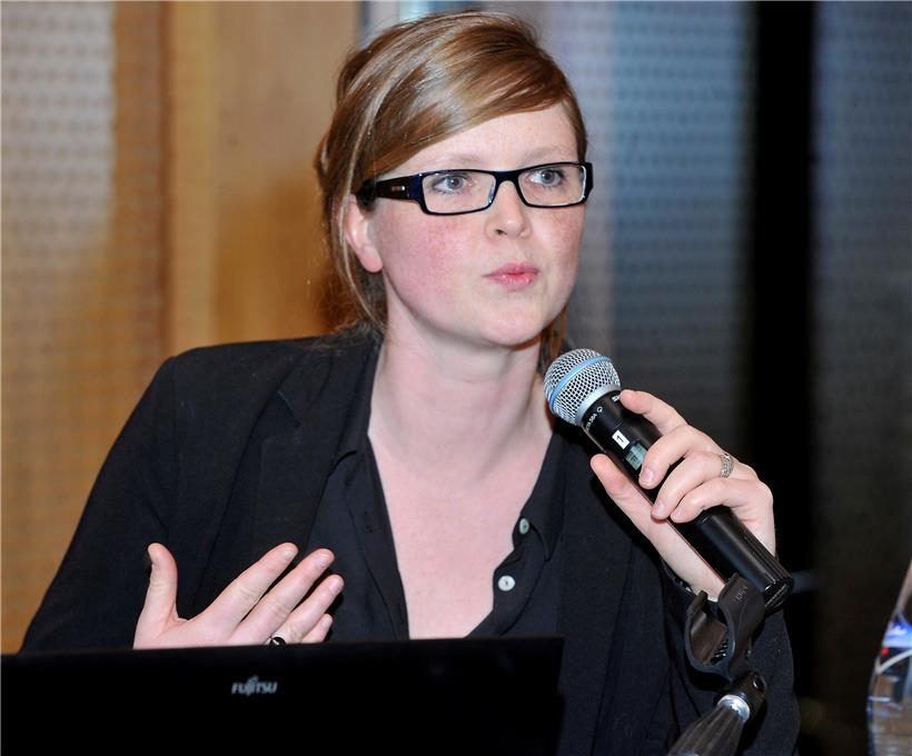 Die Direktorin des Europäischen Verbunds für territoriale Zusammenarbeit Alzette-Belval, Dorothée Habay-Lê, gab am Dienstag Informationen über die Internationale Bauausstellung
