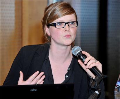 Die Direktorin des Europäischen Verbunds für territoriale Zusammenarbeit Alzette-Belval, Dorothée Habay-Lê, gab am Dienstag Informationen über die Internationale Bauausstellung
