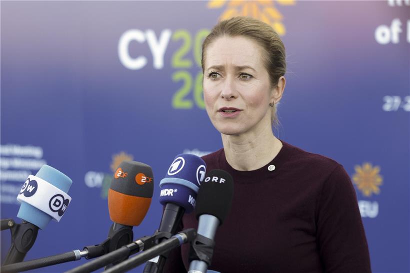 EU-Außenbeauftragte Kaja Kallas spricht beim informellen Treffen der EU-Außenminister in Limassol, Zypern